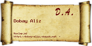 Dobay Aliz névjegykártya